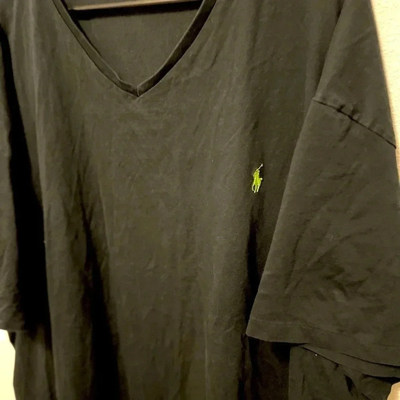 Polo Ralph Lauren Men’s Big Classic Fit Black V-neck tee size 4XB - Picture 3 of 4